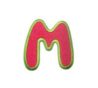 Catch the Patch Lettera M Rosa Toppa Termoadesiva Lettere Set per Bambini Adulti con Nome Iniziali Monogramma Personalizzato, Sport Squadra Calcio Numeri Trasferimento Decorazione