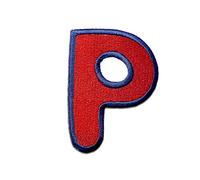 Catch the Patch Lettera P Rosso Toppa Termoadesiva Lettere 6,2 x 4,6 cm per Bambini Adulti con Nome Iniziali Monogramma Personalizzato, Sport Squadra Calcio Numeri Trasferimento Decorazione