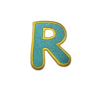 Catch the Patch Lettera R Blu Toppa Termoadesiva Lettere 6,2 x 4,8 cm per Bambini Adulti con Nome Iniziali Monogramma Personalizzato, Sport Squadra Calcio Numeri Trasferimento Decorazione