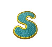 Catch the Patch Lettera S Blu Toppa Termoadesiva Lettere 6,2 x 4,9 cm per Bambini Adulti con Nome Iniziali Monogramma Personalizzato, Sport Squadra Calcio Numeri Trasferimento Decorazione