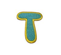 Catch the Patch Lettera T Blu Toppa Termoadesiva Lettere 6,3 x 5,1 cm per Bambini Adulti con Nome Iniziali Monogramma Personalizzato, Sport Squadra Calcio Numeri Trasferimento Decorazione