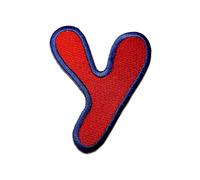 Catch the Patch Lettera Y Rosso Toppa Termoadesiva Lettere 6,3 x 5,1 cm per Bambini Adulti con Nome Iniziali Monogramma Personalizzato, Sport Squadra Calcio Numeri Trasferimento Decorazione