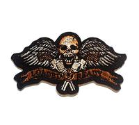 Catch the Patch Loaded Ready Motociclista Patch Termoadesivo 13 x 5,5 cm per Adulti con Moto Easy Rider Vintage, Toppe Adesive Cucire Vestiti Lavoretti Regalo
