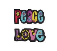 Catch the Patch Love Peace Toppe Adesive Pace Set per Adulti con Stoffa Tessuto Cotone Originale