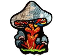Catch the Patch Magic Fungo Toppe Adesive Vintage 6 x 7,7 cm per Adulti con Stoffa Tessuto Cotone Originale, Fiori Funghi Vestiti Pantaloni Jeans Cucire Personalizzato