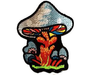 Catch the Patch Magic Fungo Toppe Adesive Vintage 6 x 7,7 cm per Adulti con Stoffa Tessuto Cotone Originale, Fiori Funghi Vestiti Pantaloni Jeans Cucire Personalizzato
