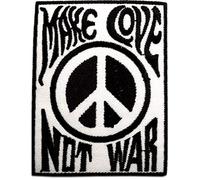Catch the Patch Make Love Guerra Peace Pace Toppe Adesive Pace 9 x 6,8 cm per Adulti con Stoffa Tessuto Cotone Originale