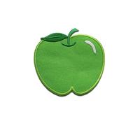 Catch the Patch Mela Verde Frutta Patch Termoadesivo 7,5 x 8 cm per Bambini con Fragola Banana Colorato Glitter, Toppe Adesive Cucire Vestiti Lavoretti Regalo