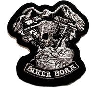 Catch the Patch Nato Motociclista Patch Termoadesivo 7,7 x 8 cm per Adulti con Moto Easy Rider Vintage, Toppe Adesive Cucire Vestiti Lavoretti Regalo