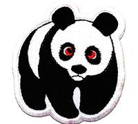 Catch the Patch Panda Toppe Adesive Animali 5,5 x 6 cm per Bambini con Stoffa Tessuto Cotone Originale, Cane Gatto Vestiti Pantaloni Jeans Cucire Riparazione