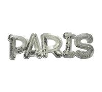 Catch the Patch Parigi Patch Termoadesivo 23,1 x 7,8 cm per Bambina Adulti con Citta Viaggio Paillettes Glamour, Toppe Adesive Cucire Vestiti Lavoretti Regalo