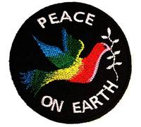 Catch the Patch Peace Colomba della Pace Toppe Adesive Pace 7,5 x 7,5 cm per Adulti con Stoffa Tessuto Cotone Originale