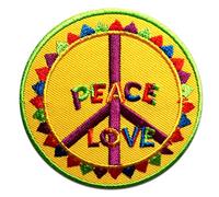 Catch the Patch Peace Pace Love Toppe Adesive Pace 7,5 x 7,5 cm per Adulti con Stoffa Tessuto Cotone Originale