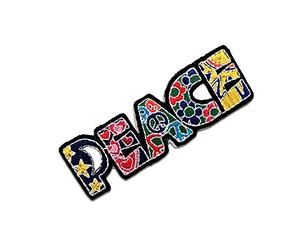 Catch the Patch Peace Pace Toppe Adesive Pace 10 x 3 cm per Adulti con Stoffa Tessuto Cotone Originale