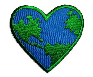 Catch the Patch Peace Terra Toppe Adesive Pace 7,2 x 7,2 cm per Adulti con Stoffa Tessuto Cotone Originale