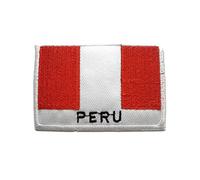 Catch the Patch Perù Patch Termoadesivo 4,9 x 7 cm per Adulti Bambini con Bandiera Nazionale Tricolore Autentica, Souvenir Viaggio Mondiali 2026 Decorazione