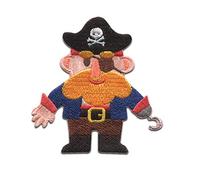 Catch the Patch Pirata Capitano Patch Termoadesivo 6,2 x 6,1 cm per Bambini con Caraibi Tesoro Vintage Originale, Toppe Adesive Cucire Vestiti Festa Compleanno
