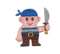 Catch the Patch Pirata Ciurma Sciabola Patch Termoadesivo 5,1 x 6,2 cm per Bambini con Caraibi Tesoro Vintage Originale, Toppe Adesive Cucire Vestiti Festa Compleanno