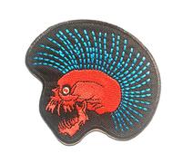 Catch the Patch Punk Teschio Patch Termoadesivo 8,5 x 7,6 cm per Adulti con Skull Vintage Edgy Statement, Toppe Adesive Cucire Vestiti Lavoretti Regalo