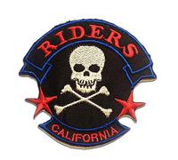 Catch the Patch Riders California Moto Patch Termoadesivo 9 x 8,5 cm per Adulti con Motociclista Gilet Heavy Metal Rocker, Toppe Adesive Cucire Vestiti Lavoretti Regalo