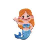 Catch the Patch Sirena Bionda Skull Spiaggia Patch Termoadesivo 3,8 x 6,2 cm per Adulti con Teschio Heavy Metal Rock, Toppe Adesive Cucire Vestiti Lavoretti Regalo