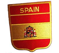 Catch the Patch Spagna Patch Termoadesivo 6,2 x 7,5 cm per Adulti Bambini con Bandiera Nazionale Tricolore Autentica, Souvenir Viaggio Mondiali 2026 Decorazione