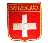 Catch the Patch Svizzera Patch Termoadesivo 6,3 x 7,3 cm per Adulti Bambini con Bandiera Nazionale Tricolore Autentica, Souvenir Viaggio Mondiali 2026 Decorazione