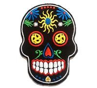 Catch the Patch Teschio Scheletro Patch Termoadesivo 6,4 x 9 cm per Adulti con Skull Vintage Edgy Statement, Toppe Adesive Cucire Vestiti Lavoretti Regalo