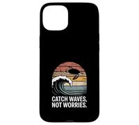 Catch Waves Not Worries Turtle Surf Retro Sea Custodia per iPhone 15 Plus
