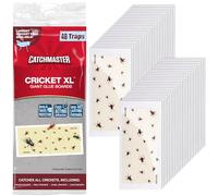 Catchmaster Tavole adesive giganti per cricket, 48 pezzi, trappole da cricket per interni con design adesivo attraente, trappole per insetti per interni della tua casa, insetticida per casa e garage,