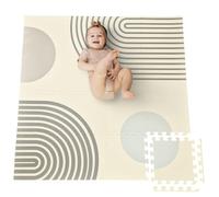Cateam Morbido tappetino puzzle in schiuma EVA per neonati e bambini per pavimento - Piastrelle a incastro per sala giochi, cameretta dei bambini e palestre