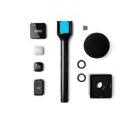 CaTeFo Kit di maniglie per microfono wireless compatibile con microfono DJI, DJI Mic 2, Mic Mini e RODE Wireless GO, supporto magnetico con bandiera per microfono, parabrezza in schiuma, supporto
