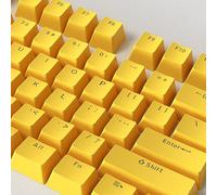 Catekro Copritasti a 108 Tasti per la Tastiera Meccanica di Gioco, ABS OEM Profilo Doppio Colpo Keycap Set per Tastiera Meccanica(Giallo)