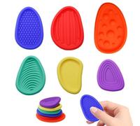 CATELL 12 Pezzi Fidget Toys Sensory Stone, Colore Pietre in Silicone per Bambini Pietra Sensoriale in Silicone Pietre Sensoriali Antistress per L'ansia per Bambini e Adulti