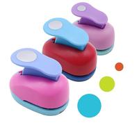 CATELL 3 Pezzi Cerchio Perforatrice, Perforatrice Cerchio Perforatrice Decorativa per Fai Da Te Artigianato Diario Carta Scrapbooking Biglietti Di Auguri (9mm 15mm 25mm)