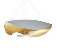 Catellani & Smith Lederam Manta Lampada a sospensione LED, bianco/dorato/bianco-dorato - ø100 cm