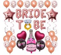 Catelves Bride to Be - Set di palloncini decorativi in oro rosa