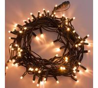 Catena 10 m, 120 maxiled bianco caldo, cavo verde, prolungabile, luci di Natale, luci per albero, decorazioni luminose