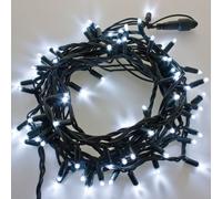 Catena 10 m, 120 maxiled Bianco Freddo, Cavo Verde, prolungabile, luci Natalizie, Decorazione Natalizia, Catena Albero di Natale