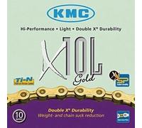 Catena 10 scomparti KMC X10L oro 114 maglie TI-N rivestimento nitruro titanio