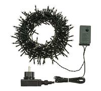 Catena 12,5 m, 300 led bianchi, con giochi di luce, cavo verde, EX Best Value, luci di Natale, luci per l'albero di Natale, luci natalizie