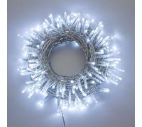Lotti Importex Luci Di Natale Catena Lineare 180 Mini Led Bianco 13,1mt Con 8 Gi