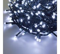 Catena 38,5 mt 900 LED Bianco Freddo, con Memory Controller, Cavo Verde, Esterno
