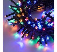 Catena 48,5 m, 1200 LED Multicolor, con Memory Controller, Cavo Verde, 24V, Esterno
