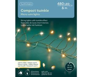 Catena 480 Micro LED Bianco Caldo e Freddo 6 mt uso cavo finissimo 496708