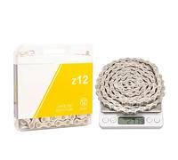 Catena a 12 velocità for bici da strada montagna, corrente V, collegamento mancante, blocco di potenza 12S, 126 maglie for sistema K7(Silver)