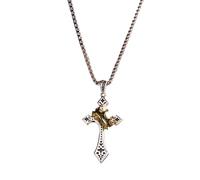 Catena a Croce Gioiello Religioso in Acciaio Inossidabile con Crocifisso | Pendente a Croce di Gesù per Uomo Donna Adulto Chiesa Casa Viaggio Festa Compleanno