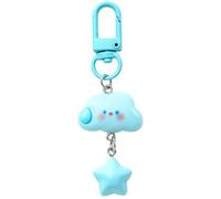 Catena a forma di nuvola con ciondolo a forma di stella, portatile, decorazione per borsa, portachiavi stravagante per individui e coppie portachiavi con ciondolo a forma di stella, Blu, Taglia unica