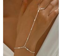 Catena a mano per le donne Anello Bracciale Catena a mano Anello da dito in oro delicato Braccialetto schiavo Bracciale Zircon Mani Gioielli Regali Trendy Stuff 2025 autunno moda gioielli moda donna