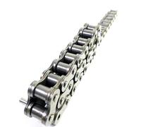 Catena a rulli 12B-1 semplice 3/4" - 3 metri - Ozdowski - Catena ingranaggi rinforzata per trasmissione di potenza - Acciaio industriale DIN ISO 606 - con anello di chiusura
